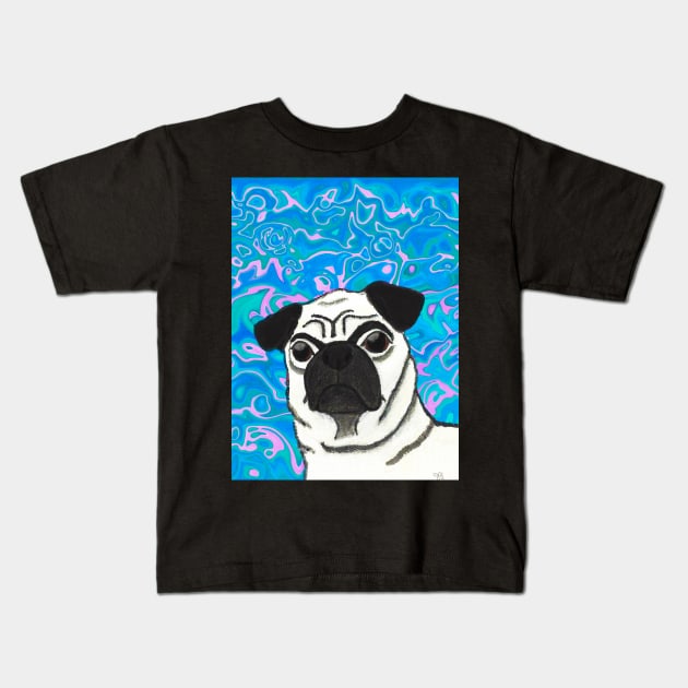 Pugly Says Back Up, Please! Kids T-Shirt by IdeaJones